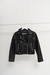 CUER00M2 Campera simil cuero clasica con detalles metalicos - tienda online