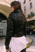 CUERM110 Campera simil cuero con detalles metalicos peltre doble cierre - Indumentaria Wassa