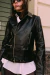 CUER00M9 Campera simil cuero con detalles oversize - tienda online
