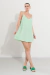 VEST0550 Vestido corto de crepe wash volado en espalda baja - tienda online