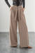 PANT8002 Pantalon palazzo de crepe pesado con pinzas y lazo - Indumentaria Wassa