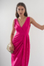 VEST0621 Vestido middy de crepe de punto drapeado - comprar online