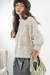 SWEA0557 Sweater bordado flores con mostacillas - comprar online