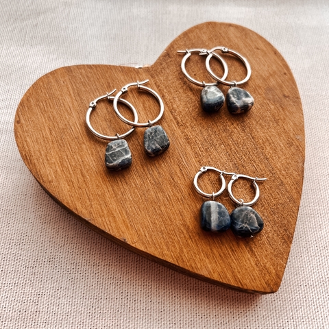 Aros CLARK - Acero quirúrgico + Sodalita Azul