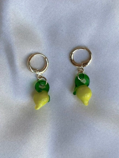 Aros Limonada ♡ Vidrio murano