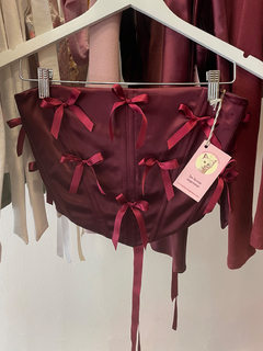 Corset Cisne ♡ Bow Cherry (edición especial, reversible, talle 2) en internet