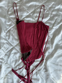 Corset Dreamy ♡ (Raso de algodón Cherry, reversible) en internet