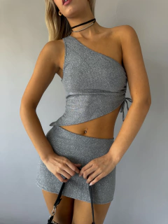 Top AINE plata oscuro