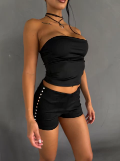 SHORT FALAK GAMUZA NEGRO - Fulana De Tal