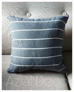 Almohadon Tusor - Azul Deco