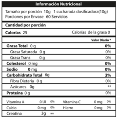 Creatina Monohidratada 600gr 30 Servicios FORCE - comprar online