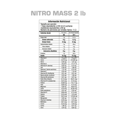 Nitro Mass Proteina 2 Libras Gmn - NATURAL STORE