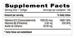 Vitamin B12 Plus Vitamin B6 x100 Softgels Natural Systems - comprar online