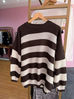 SWEATER RAYAS KATE CHOCOLATE - comprar online