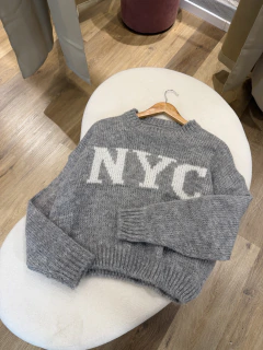 SWEATER NYC GRIS LANA FRIZZ - comprar online