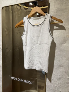 TOP IMPORTADO RHINESTONES BLANCO - comprar online