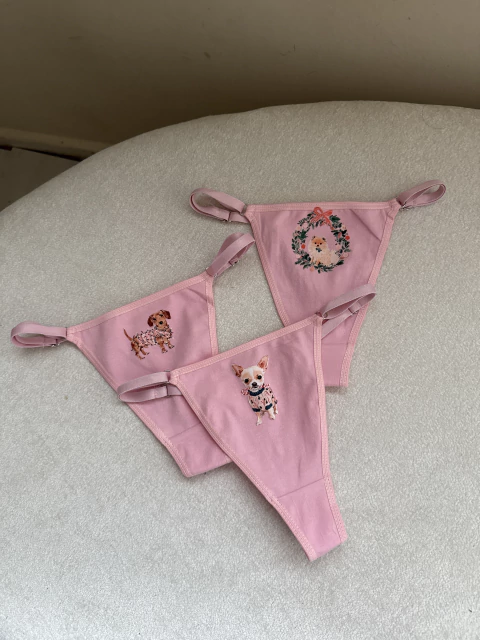 PACK COLALESS NAVIDAD ROSAS ESTAMPADAS