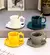 Taza cat con platito y cuchara - unico&novedoso