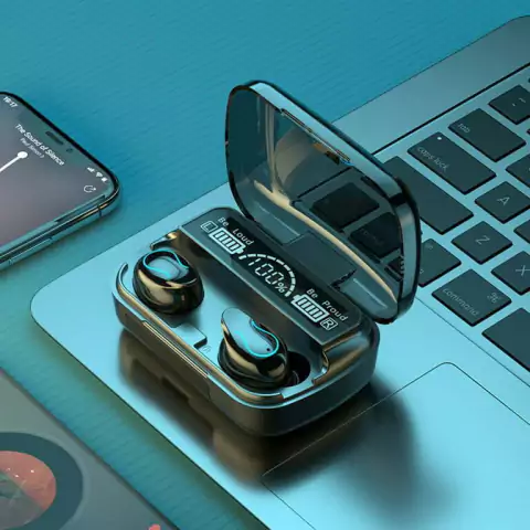 Auriculares bt 5.3 con cargador digital