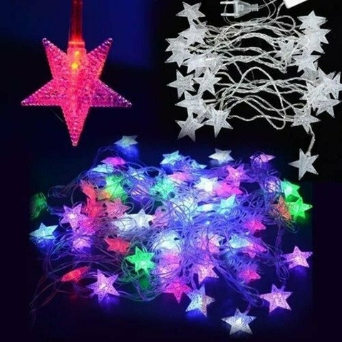 Guirnalda estrellita de colores enchufe 5 metros