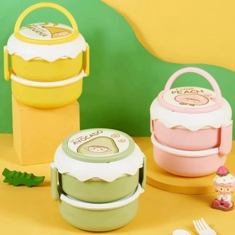 Lunchera doble con agarre 1000ml