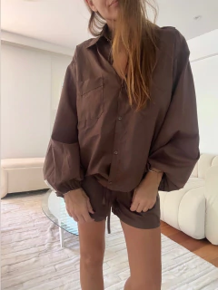 CAMISA PALM MOCA - Bona Lingerie