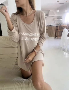 Camisolín Marruecos moca Bordado - comprar online