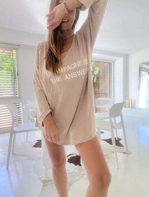 Camisolín Marruecos moca Bordado