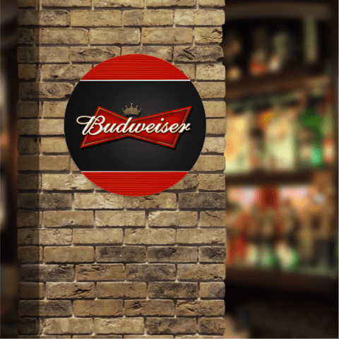 PLACA DECORATIVA BUDWEISER