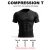 Compression T Black & Black - INVICTUS