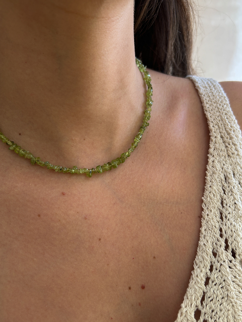 Collar Prehnita (piedras naturales)