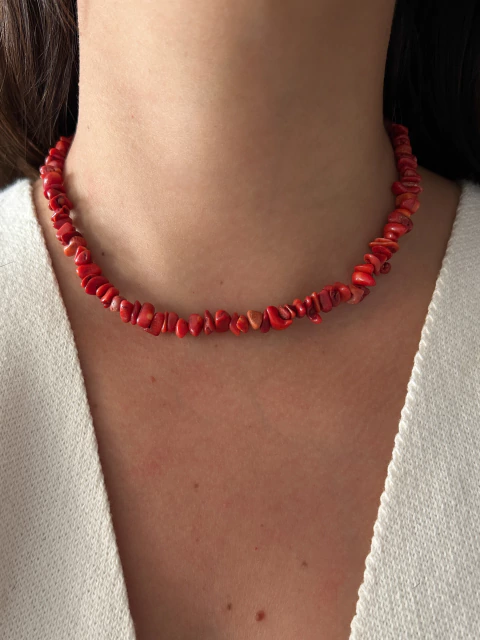 Collar Jaspe rojo - comprar online