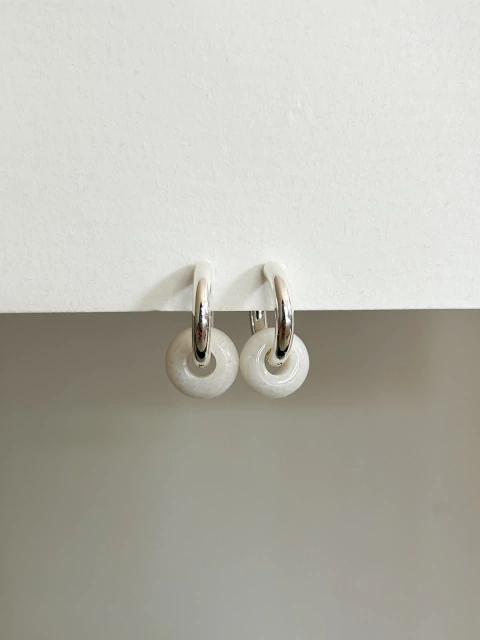 Aros Mini sent jaspe blanco