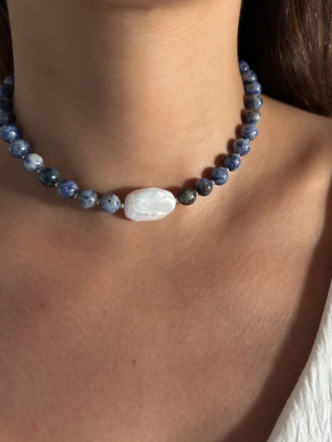 Collar jaspe manchado