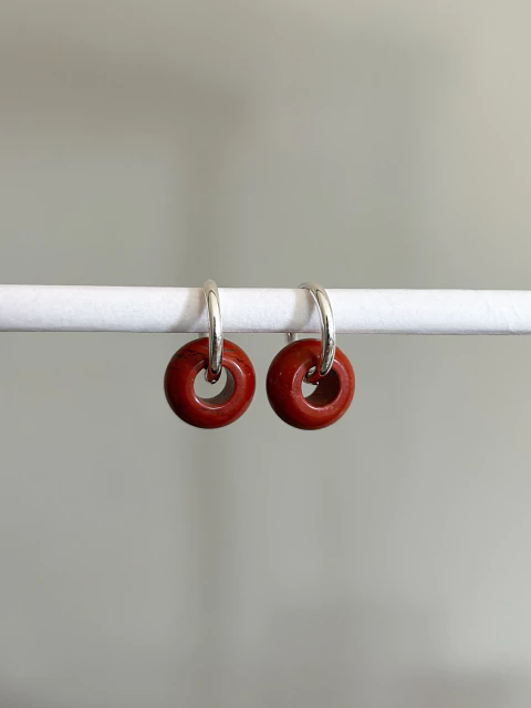 Aros Sent Jaspe rojo