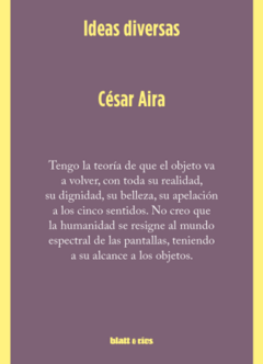 CESAR AIRA - IDEAS DIVERSAS - BLATT Y RIOS