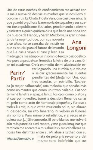 PARIR /PARTIR - ANA LONGONI - TREN EN MOVIMIENTO