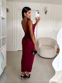 vestido tubinho todo drapeado com decote click da moda rp 