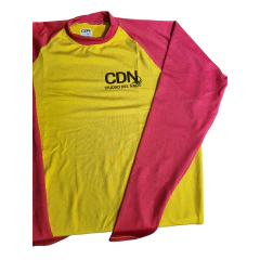 REMERA UV CDN - PRIMERA PIEL - AMARILLO ROJO