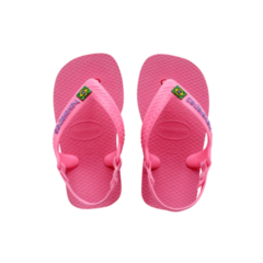 OJOTAS HAVAIANAS BABY BRASIL LOGO - ROSA BLANCO - comprar online