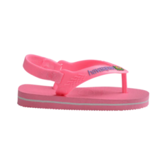 OJOTAS HAVAIANAS BABY BRASIL LOGO - ROSA BLANCO - Ciudad Del Nado