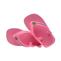 OJOTAS HAVAIANAS BABY BRASIL LOGO - ROSA BLANCO - tienda online