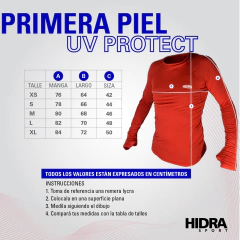 REMERA HIDRA GUARDAVIDAS PRIMERA PIEL UV UNISEX - GEO ROJA - Ciudad Del Nado