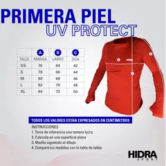REMERA HIDRA GUARDAVIDAS PRIMERA PIEL UV UNISEX - ROJA BLANCA - Ciudad Del Nado