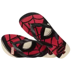 OJOTAS HAVAIANAS KIDS TOP MARVEL LOGOMANIA - SPIDERMAN BEIGE en internet