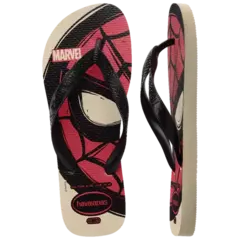 OJOTAS HAVAIANAS KIDS TOP MARVEL LOGOMANIA - SPIDERMAN BEIGE - comprar online