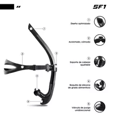 AQUON SNORKEL FRONTAL SF1 - WHITE - Ciudad Del Nado