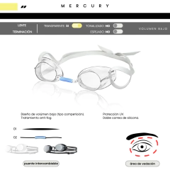 ANTIPARRAS AQUON SUECAS MERCURY - CLEAR - comprar online