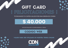 GIFT CARD $ 40.000 - comprar online