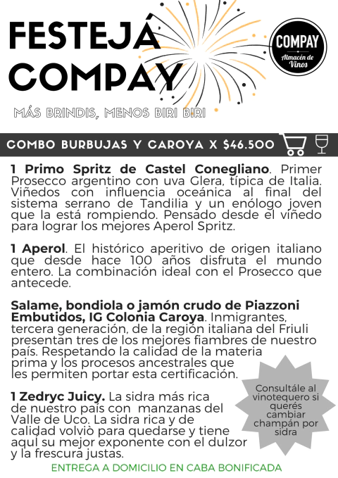 COMBO BURBUJAS Y CAROYA